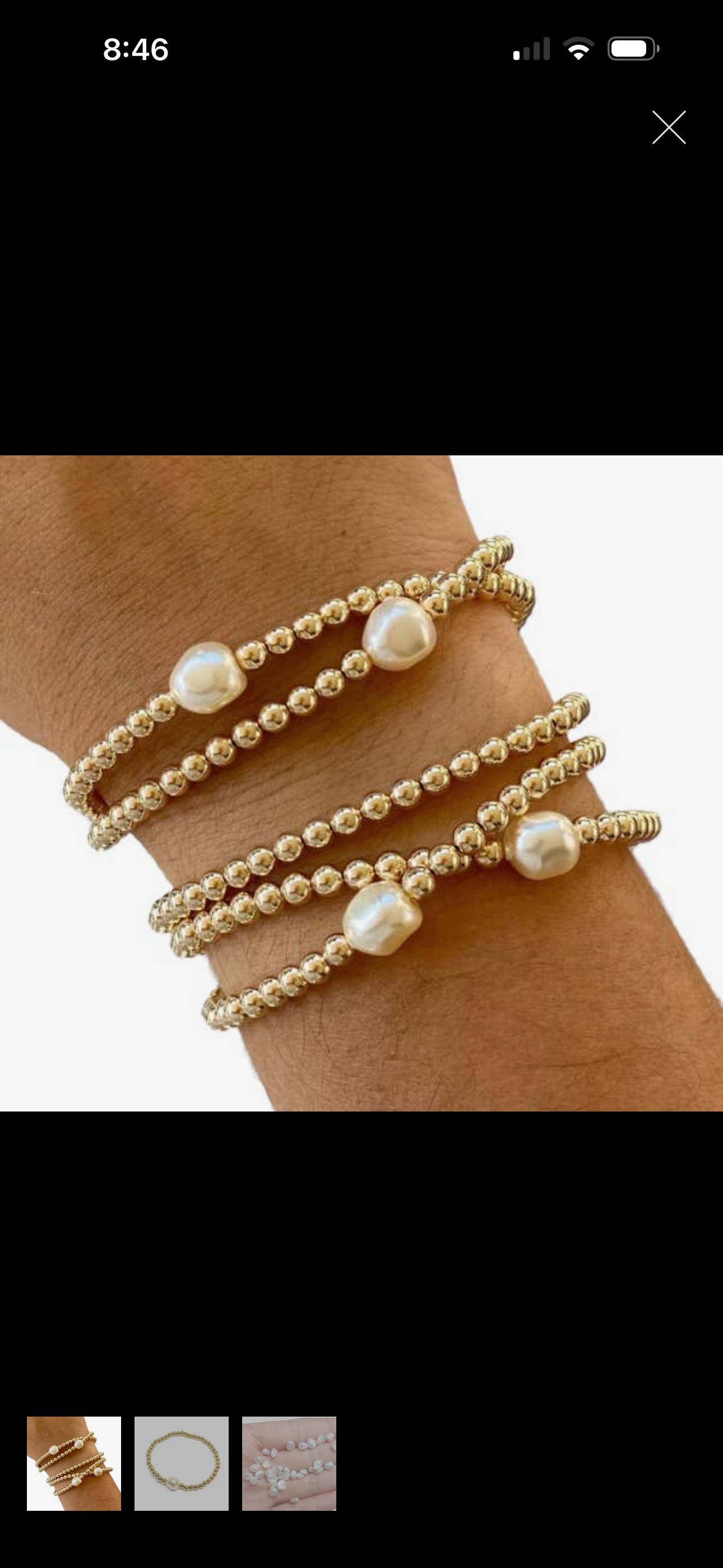 ✨ Golden Glow Freshwater Pearl Bracelet ✨