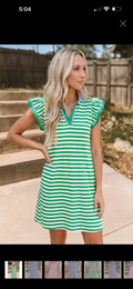 💚 The Fairway Stripe Dress 💚