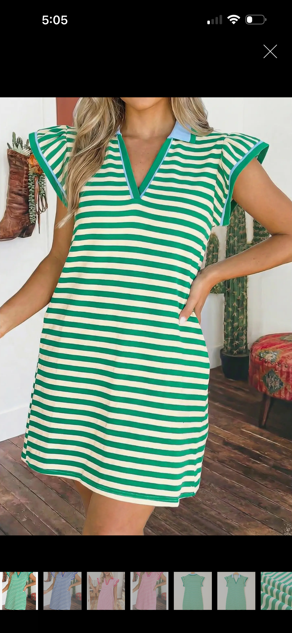 💚 The Fairway Stripe Dress 💚