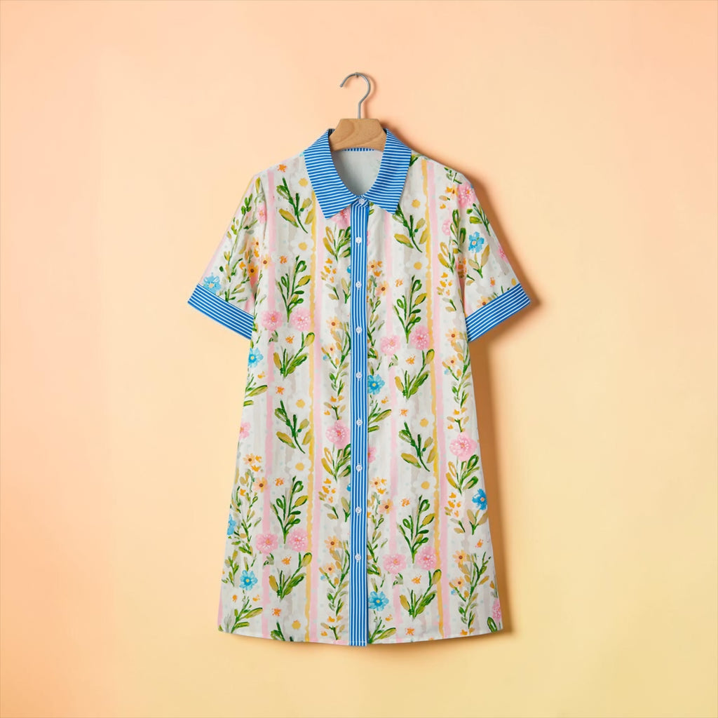 Bluebell Bloom Collared Floral Dress