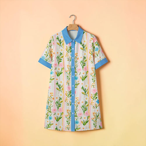 Bluebell Bloom Collared Floral Dress