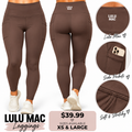 Lulu Mac brown leggings with side pockets