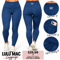 Lulu Mac navy blue leggings with side pockets
