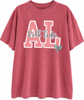 Pink Roll Tide AL Gingham T-Shirt