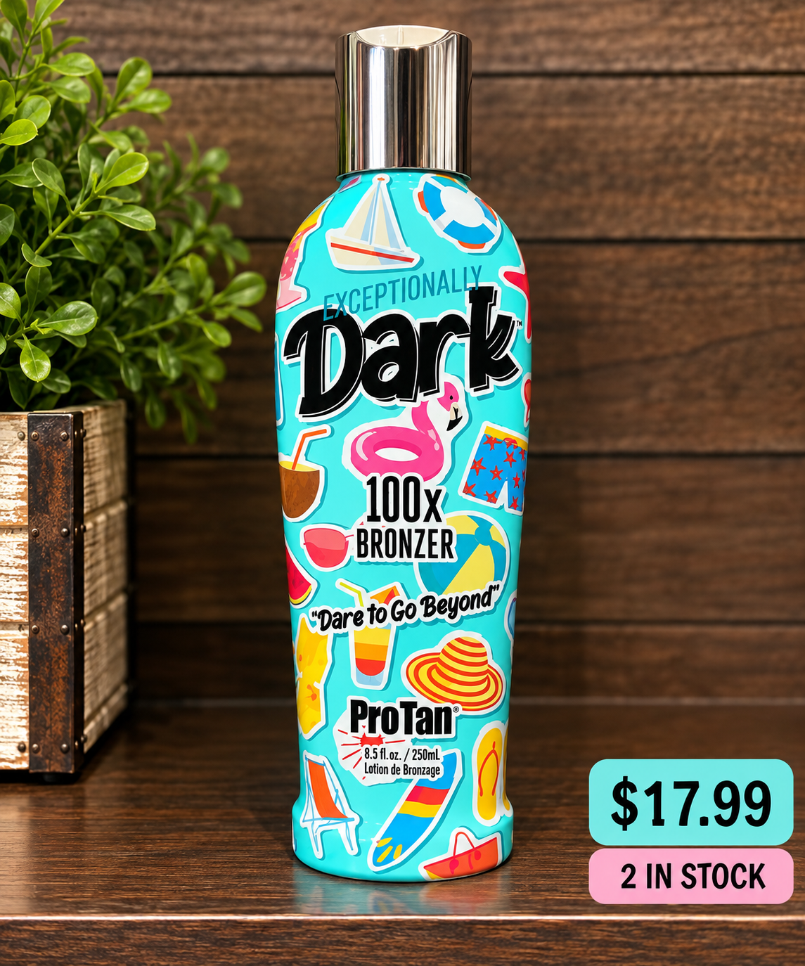 Devoted Creations Sun Honey tanning lotion on a shelf