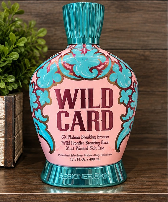 Designer Skin Wild Card tanning lotion on shelf
